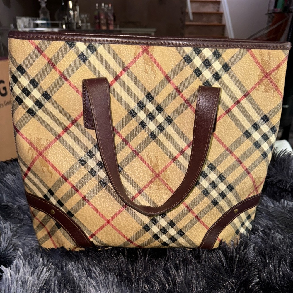 Burberry Haymarket Check Coated Canvas Tote bag